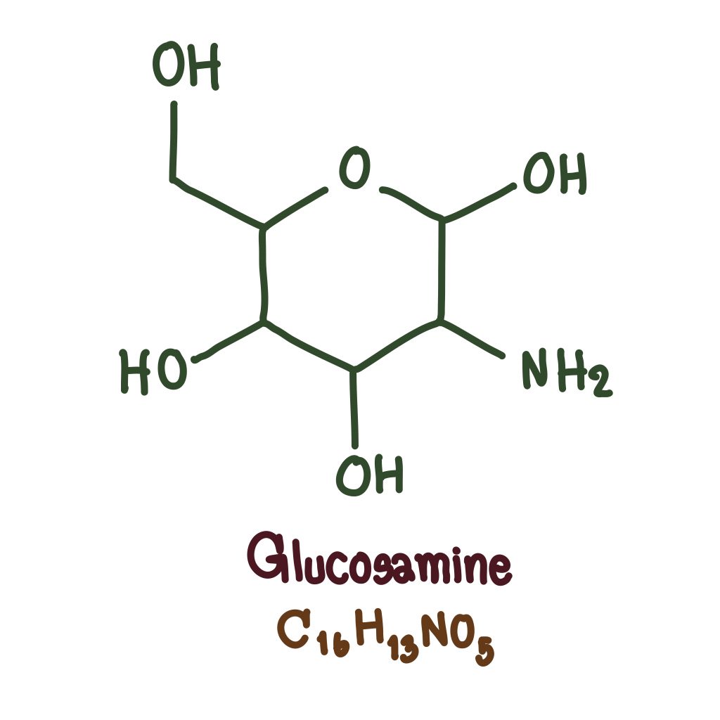 Wzór strukturalny Glukozaminy