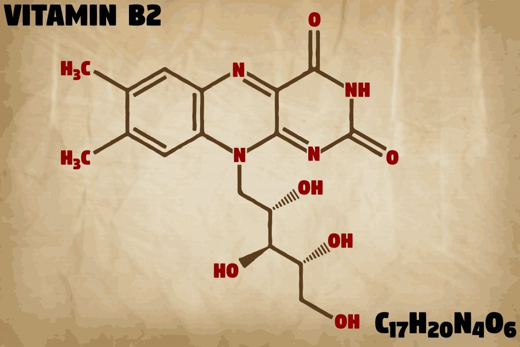 Wzór strukturalny witaminy B2