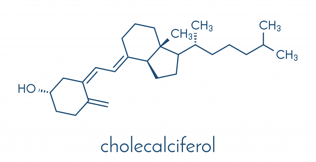 Wzór chemiczny witaminy D3 - choleokalcyferolu